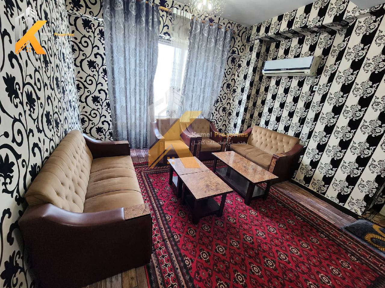 آپارتمان دو اطاقه فول فرنش کرایی، شهر نو_کابل